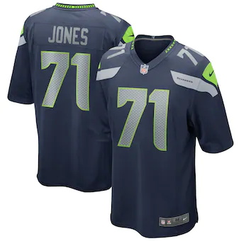 mens nike walter jones college navy seattle seahawks game r